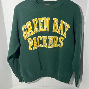 Vintage NFL Green Bay Packers Dark Green Crew Neck Sweater